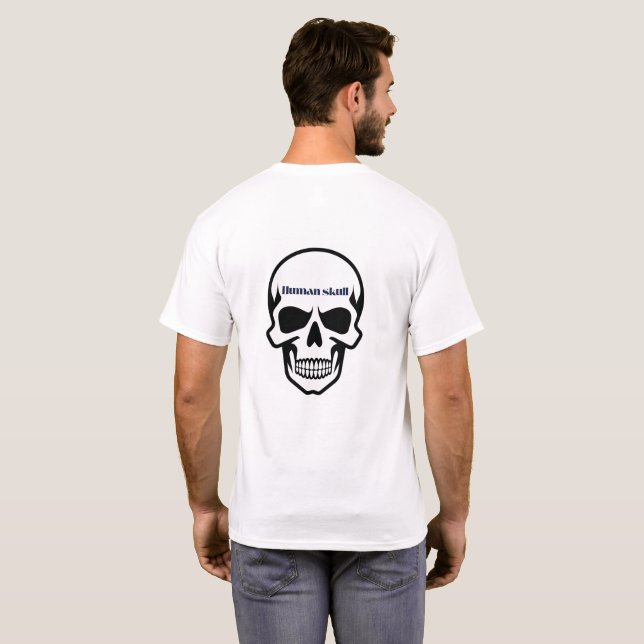 Camiseta Crânio Urbano: Silêncio em Estilo (Parte Traseira Completa)