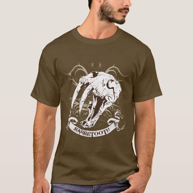 Camiseta Crânio Ver 1 de Sabretooth (Frente)