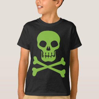 Camiseta Crânio verde e Crossbones