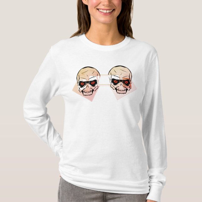 Camiseta Crânio vermelho e (Frente)