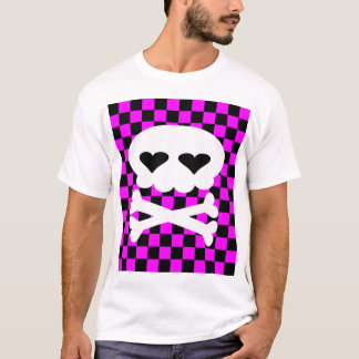 Camiseta Crânio Xadrez Kawaii Rave