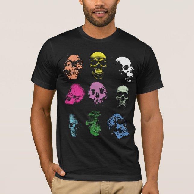 Camiseta Crânios assustadores de Fluo (Frente)