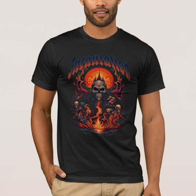 Camiseta crânios da noite de Halloween (Frente)