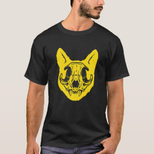 Camiseta Crânios de Gato Felino Punk Metal Grunge