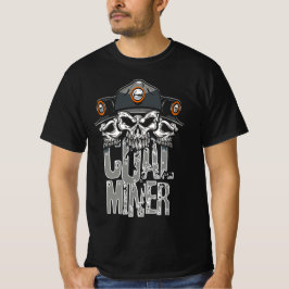 Camiseta CRÂNIOS DE MINERADORES DE CARVÃO projetados por ea