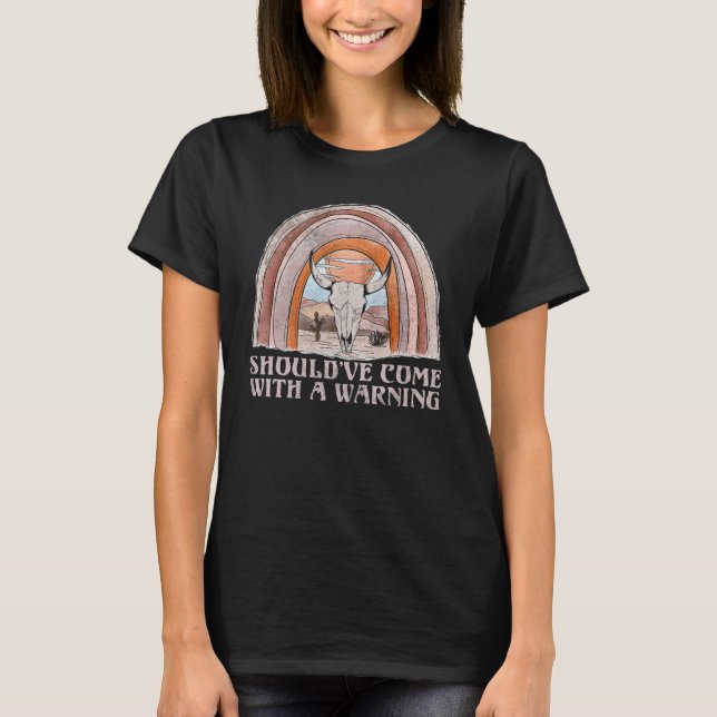 Camiseta Crânios de Vaca Touro Leopardo Deveriam Ter Vindo  (Frente)