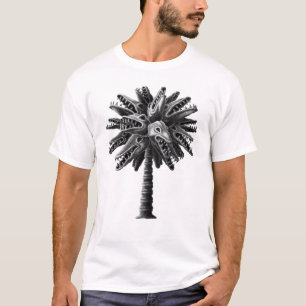 Camiseta Crânios do monstro branco preto salga palmeira hor