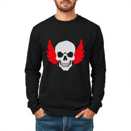 Camiseta Crânios e Arte de Penas