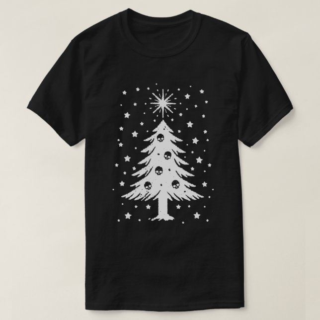 Camiseta Crânios Para Árvore De Natal (Frente do Design)