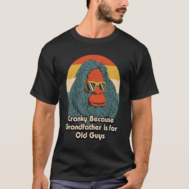 Camiseta Cranky Grandfather for Old Guys Dad Jokes Fathers  (Frente)