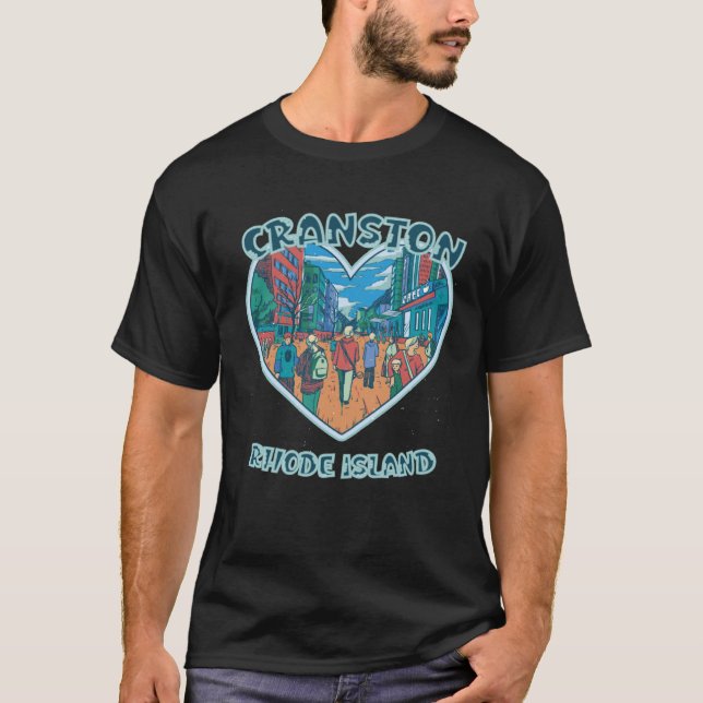 Camiseta Cranston In Rhode Island Travel Souvenir Heart (Frente)