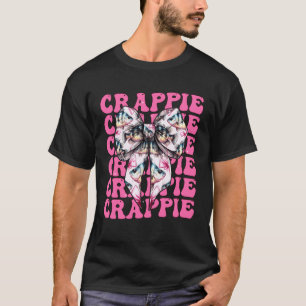 Camiseta Crappie Peixe Engraçado Menina Coquete Laço Fita R