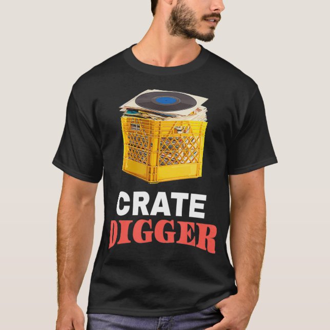 Camiseta Crate    DiggerVinyl Record for Men and Women (Frente)
