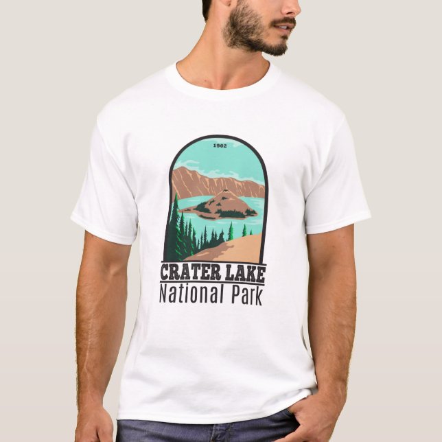 Camiseta Crater Lake National Park Oregon Vintage (Frente)