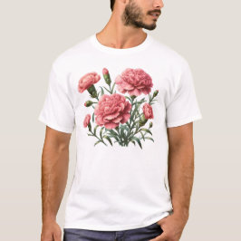Camiseta Cravos Rosa