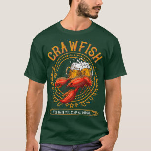 Camiseta Crawfish amp Beer Faz-Te Vomitar A Mãe Dar Present