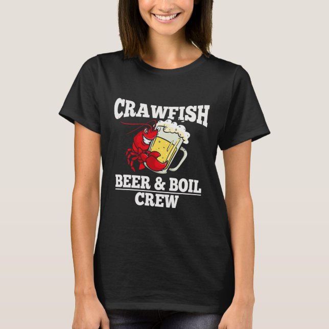 Camiseta Crawfish Beer Boil Crew Crawaddy (Frente)