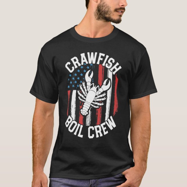 Camiseta Crawfish Boil Crew Cajun For Men Mardi Gras (Frente)