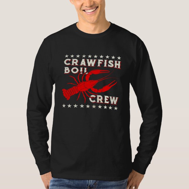 Camiseta Crawfish Boil Crew  Cajun  For Men Mardi Gras (Frente)