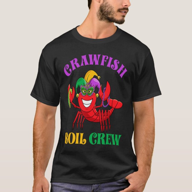Camiseta Crawfish Boil Crew  Mardi Gras Carnival New Orlean (Frente)