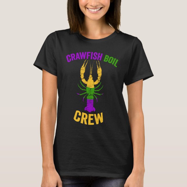 Camiseta Crawfish Boil Crew Tee Lobster Crayfish Mardi Gras (Frente)