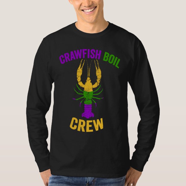 Camiseta Crawfish Boil Crew Tee Lobster Crayfish Mardi Gras (Frente)