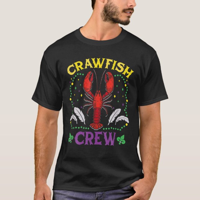 Camiseta Crawfish Crew Seafood Festival Food Parade Mardi G (Frente)