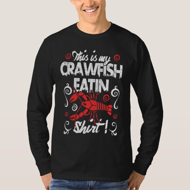 Camiseta Crawfish Eating  Cajun Boil Louisiana Men Women Ki (Frente)