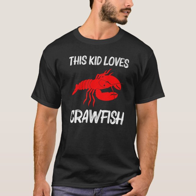 Camiseta Crawfish For Kids Crayfish  Crawfish Eating (Frente)
