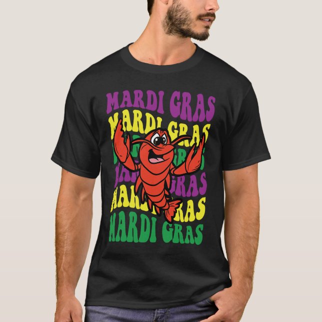 Camiseta Crawfish Mardi Gras Retro Mudbug Carnival Parade C (Frente)