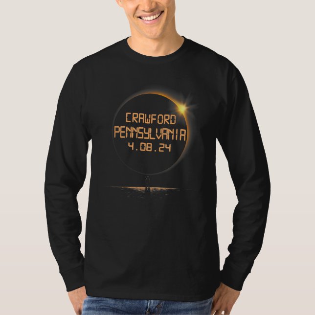 Camiseta Crawford Pennsylvania PA Total Solar Eclipse April (Frente)