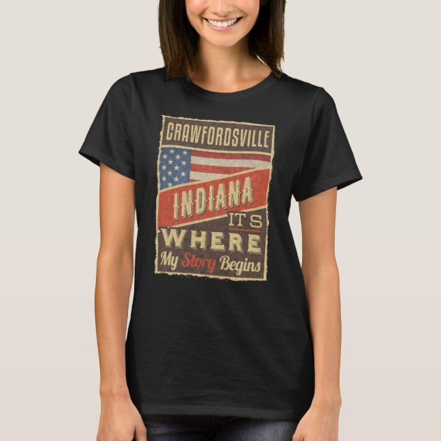 Camiseta Crawfordsville Indiana (Frente)