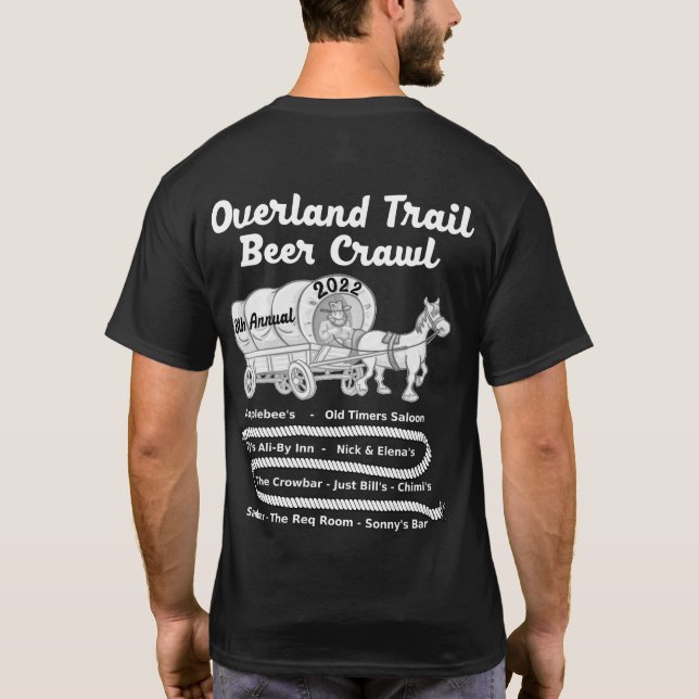 Camiseta Crawl de cerveja terrestre 2022T-Shirt (Verso)