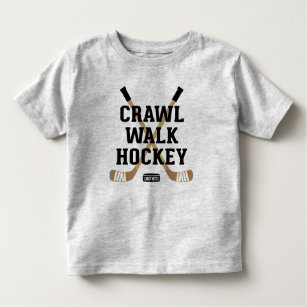 Camiseta Crawl Walt Hockey Cute Engraçado Bebê Criança