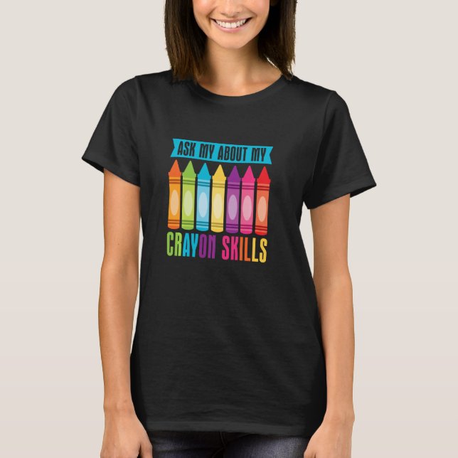 Camiseta Cray Cores Arte Infantil - Giz de Cera (Frente)