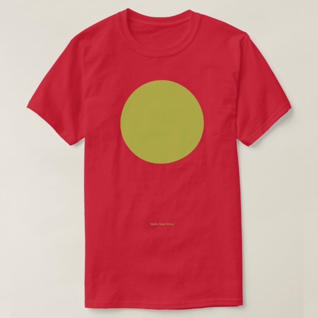 Camiseta Crayola Médio Verde Amarelo Circular (Frente do Design)