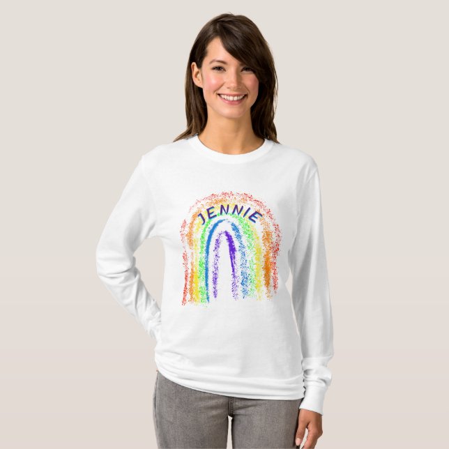 Camiseta Crayon Rainbow Personalizado (Frente Completa)