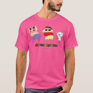 Camiseta Crayon Shin-chan a virar-se em Shin-chan