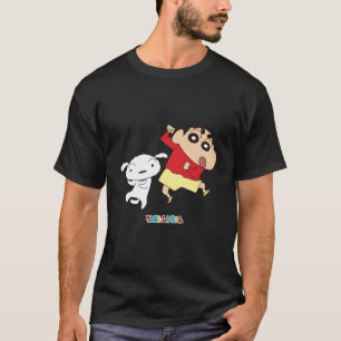 Camiseta Crayon Shin-Chan Dança! Shin-Chan E Shiro