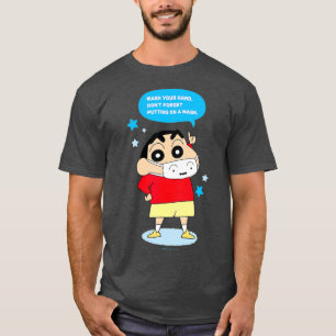 Camiseta Crayon Shin-chan DONT ESQUEÇA DE COLOCAR EM UMA M