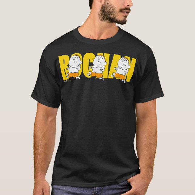Camiseta Crayon Shin-chan executando BoChan Premium (Frente)