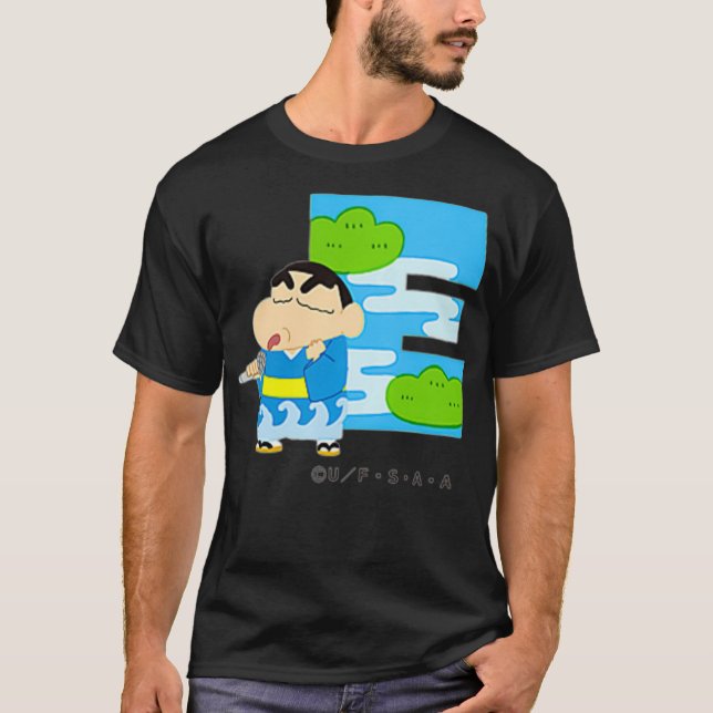 Camiseta Crayon Shin-chan FUN STUDY A to Z E one (Frente)