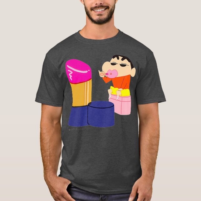 Camiseta Crayon Shin-chan FUN STUDY A to Z L Premium (Frente)