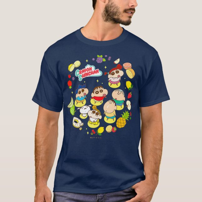 Camiseta Crayon Shin-chan Muito tempo de deserto fruta (Frente)