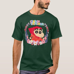 Camiseta Crayon Shin-chan pequeno Crayon de Capuchos Vermel