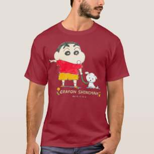 Camiseta Crayon Shin-chan Shin-chan e Shiro ali
