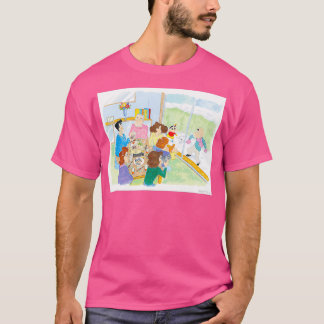 Camiseta Crayon Shin-chan Snowball luta com o avô