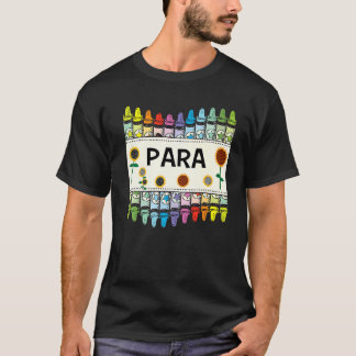 Camiseta Crayons E Flores Para Ensino