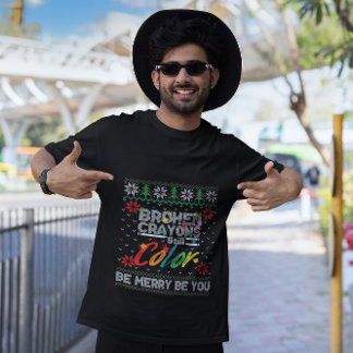 Camiseta Crayons Partidos Ainda Coloridos Saúde Mental