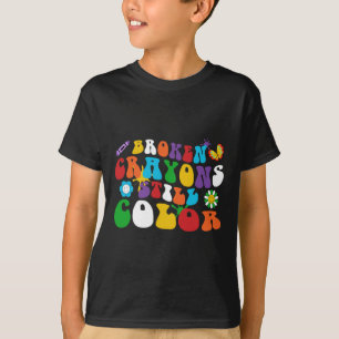 Camiseta Crayons Quebrados Ainda Coloridos Hippie Dai